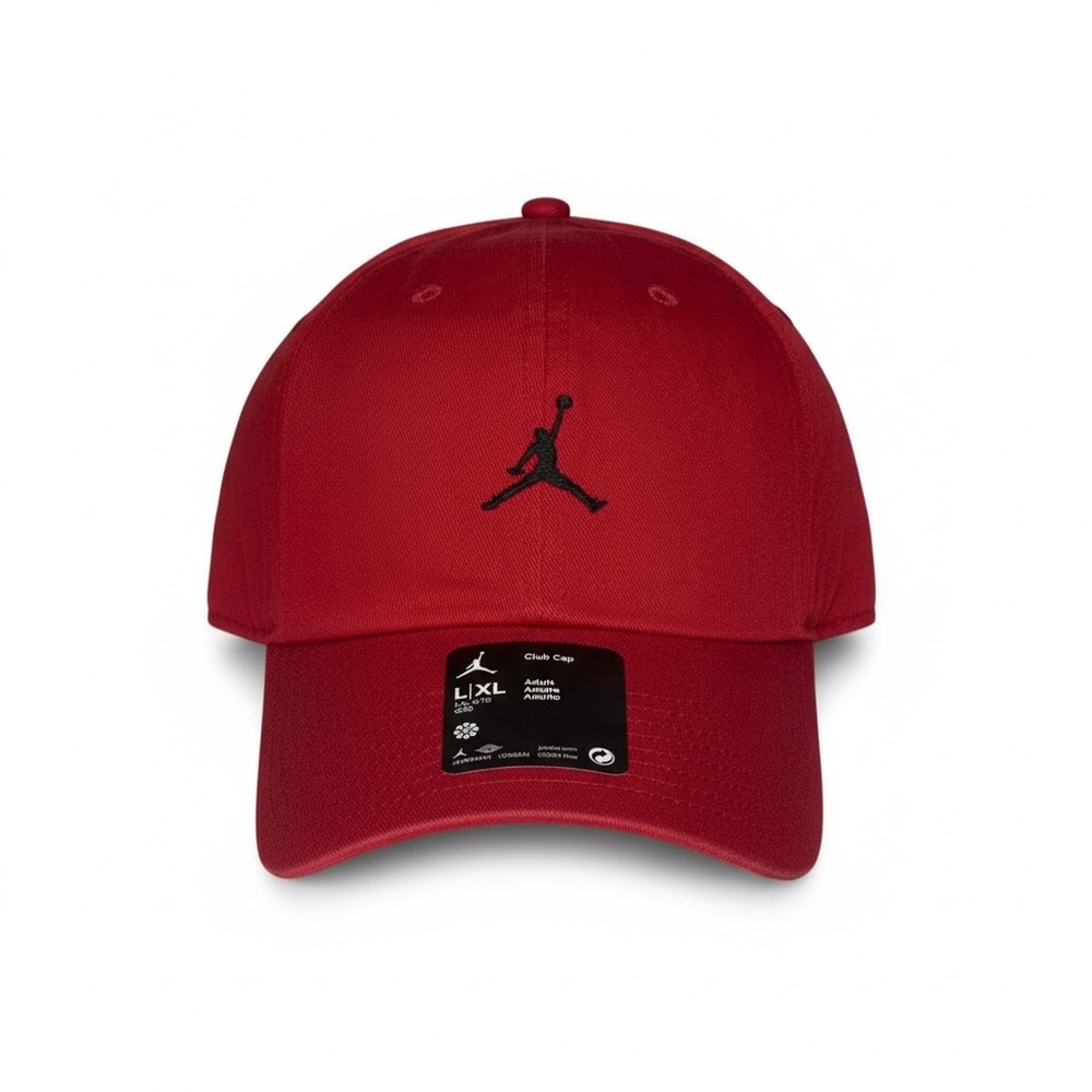 Jordan Red Cap with Black Logo